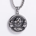 Punk Stainless Steel Gym No Pain No Gain Charm Bear Dumbbell Barbell Pendant Necklace
