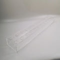Acrylic Flower Vase Rectangular Clear Floral Centerpiece Long Rectangle  for Home Wedding Dining Table Decor (24 Holes)