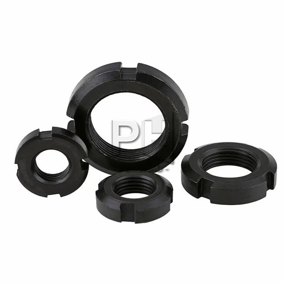DIN981 M10 M12 M14 M16 M18 M20 M22 M24 M25 M27 M30 M33 M35 M36 M39 M40 Round Nut Slotted Nut Four Slot Nut GB812
