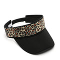 Personalized Leopard Print Baseball Hat Women American Sporty Sunvisor Hat Curved Fashionable No Top Woven Hats Sun Protection
