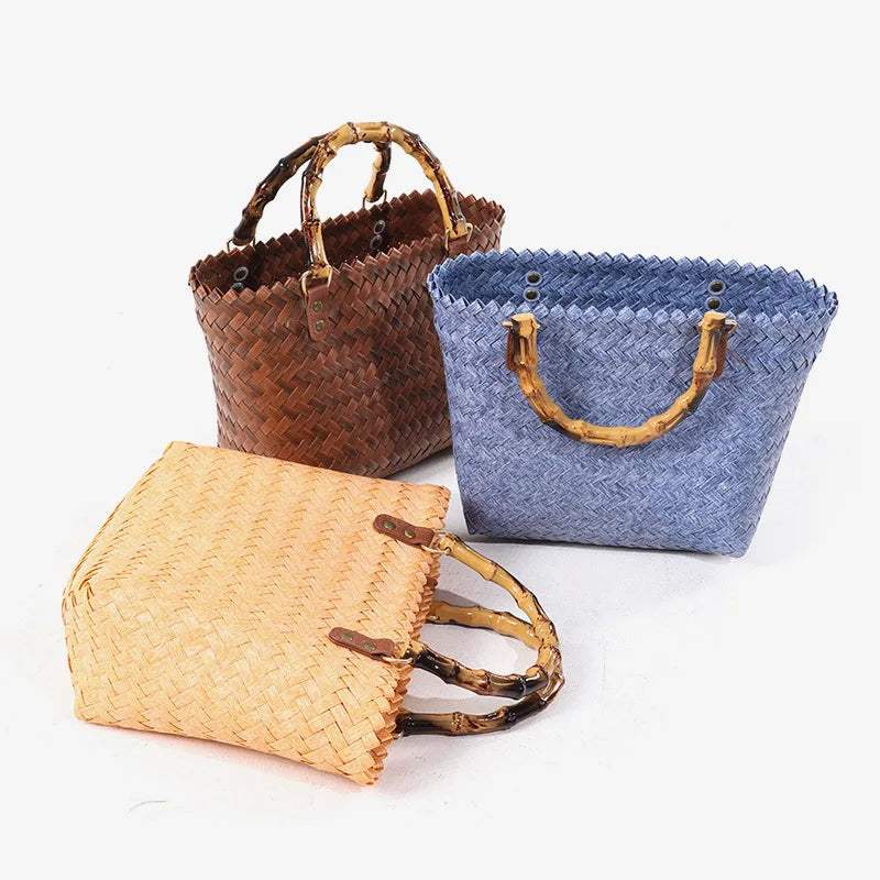 Beach Casual Tote Bag Women Durable Portable Waterproof Shopping Basket