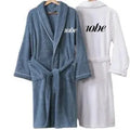 Custom Hotel Bathrobe 100% Cotton Terry Bathrobe with Piping Luxury Cotton Bathrobe