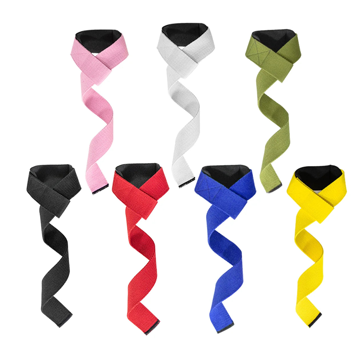 Custom Logo 1Pair Gym Anti-Skid Cotton Grip Lifting Straps Powerlifting Training Fitness Booster Belt Weightlifting Wrist Strap