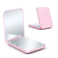 Pocket Mirror Magnification LED Travel Makeup Mirror With Light  Portable Folding Handheld Small Lighted Mirror for Gift