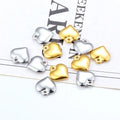 Classic Gold Color Necklace Beads Heart Shaped Stainless Steel Pendant Necklace for Women Fine Jewelry Pendants