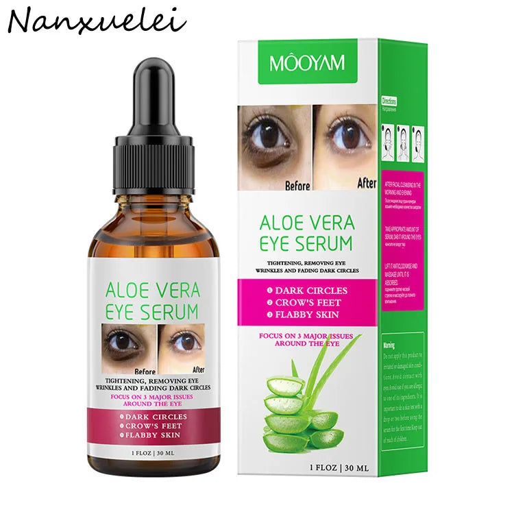 Natural Aloe Vera Gel Eye Serum Moisturizing and Hydrating Dark Removal Circles Reduces Fine Lines Eye Serum