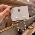2022 Fashion Long Tassel Pearl Earrings Statement Drop Earrings Birthday Party Gift  for Women