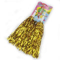 Gold Cheerleading Metallic Foil Cheer Pom Poms with Plastic Handles for Rooters Cheering Squad Team Spirit Sports