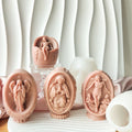 F115-8 Jesus Egg Candle Silicone Molds for Candle Soap Handmade Virgin Mary Easter Egg Resin Mould Easter Egg Gypsum Moulds