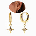 Wholesale 18k 14K 9K Solid Gold Sun Flower 5A CZ Small Hoop Earrings Piercing Cartilage Body Jewelry