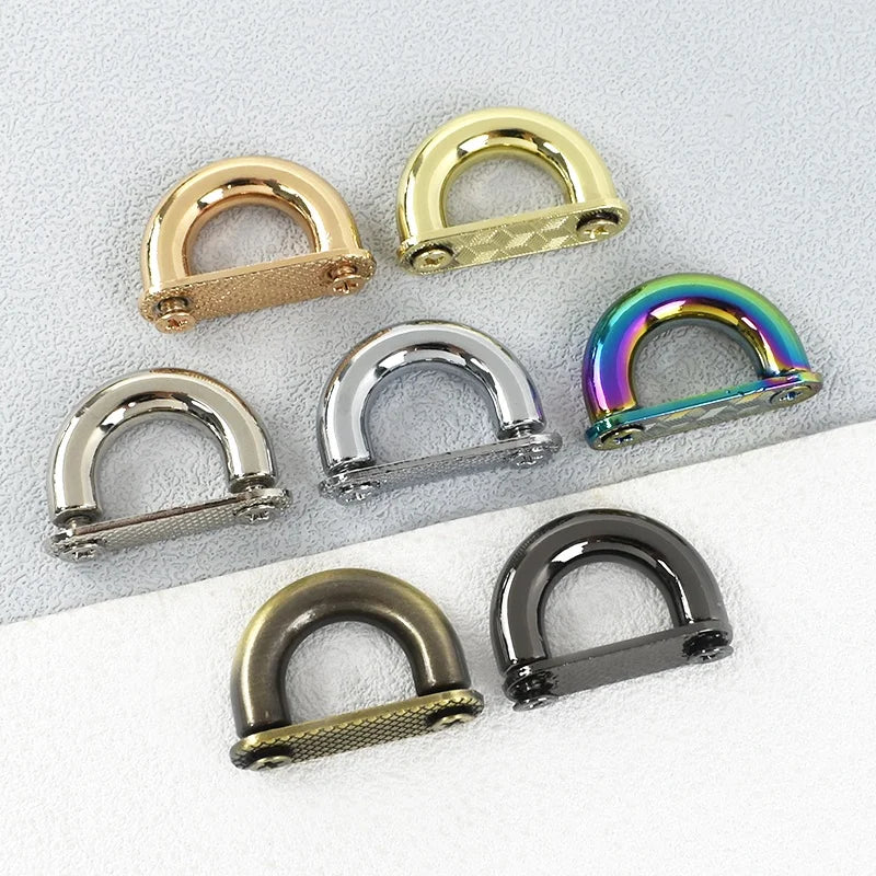 Meetee KY551 13mm DIY Handmade Zinc Alloy Bag Hardware Accessories Arch Bridge Shaped Connective Bag Side Buckle With Screw
