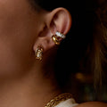 Wholesale New Trendy Non-Fading Zircon Hoop Earring 18K Gold Plated Light Luxury High-End Stainless Steel Jewelry Earrings