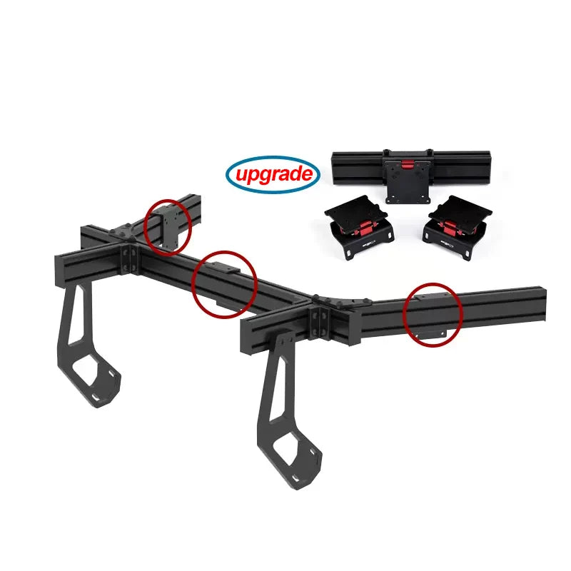 Wholesale Large Stock New Design Anodized Diy Adjustable Vesa Free Standing Integrated Single Triple Monitor Mount