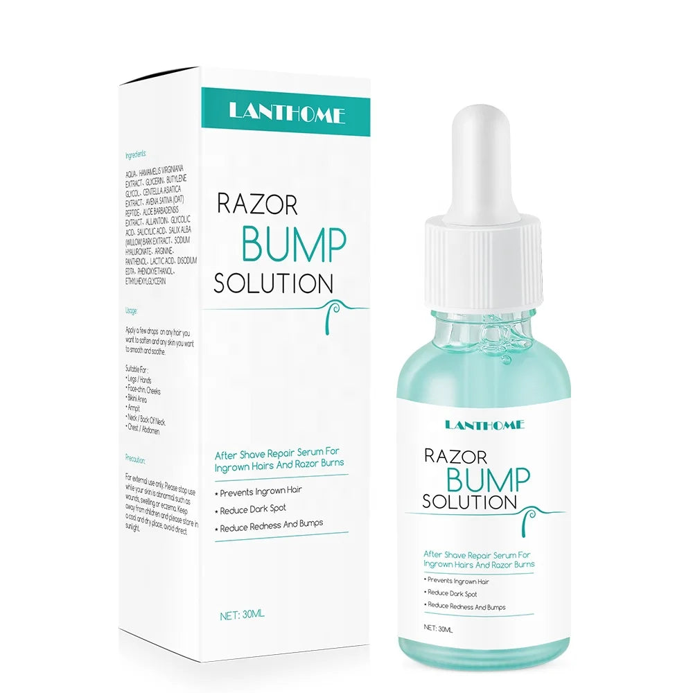 Razor Bump Solution Hair Ingrowth Repair Serum Reduce Redness Liquid After Shave Lotion Men