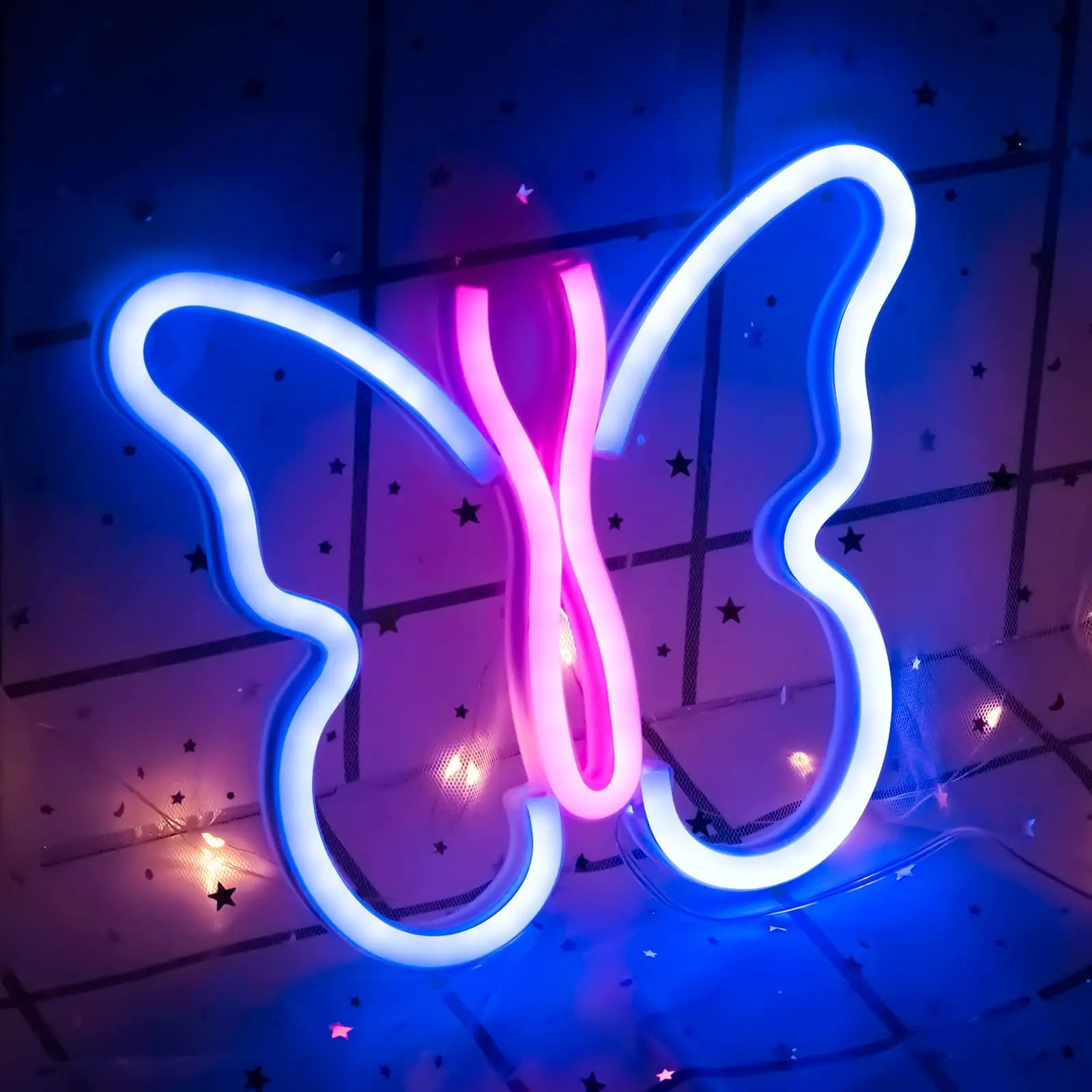 Butterfly Neon Signs Lights for Bedroom Wall Decor USB or Battery LED Neon Night Light Wall Decoration Aesthetic Room Decor Fo