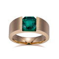 MSR-813 Classic Design Customized Men Ring 18K Columbia Emerald Ring