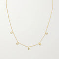 LOZRUNVE 18k Gold Plated Mini Crushed Hammered Disc Charm Necklace Choker 925 Sterling Silver