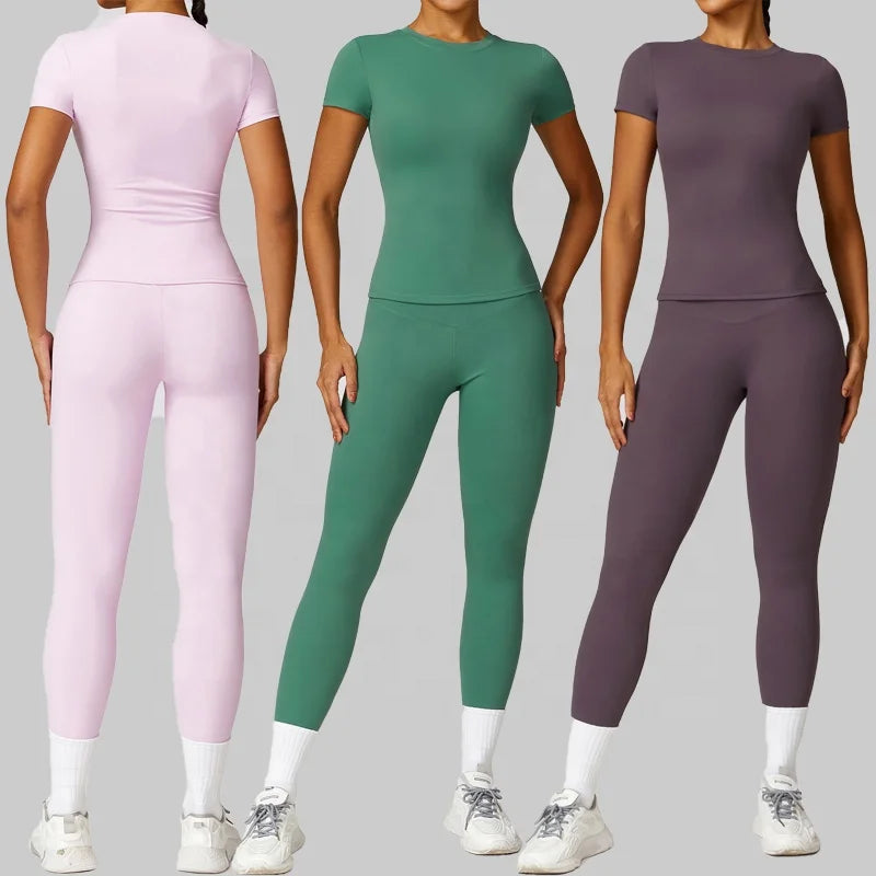 Custom Women Yoga Set Running Outfit Sports Suit Athletic Exercise Clothes Activewear Gym Fitness Sets