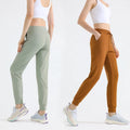 Lu New Girls Spring Summer Slim Running Casual Leggings Sports Pants with Side Pocket Trouser