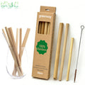 Biodegradable Bamboo Drinking Straws with Customized Logo Eco-Friendly 100 Count 200mm Length Business Gift