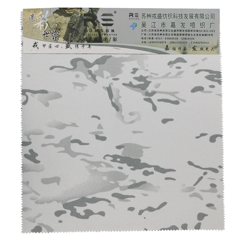 1000D Polyester Cordura Fabric Waterproof PU Coated Alphine Camouflage MCAP Printed for Girls' Tactical Gears Outdoor Use