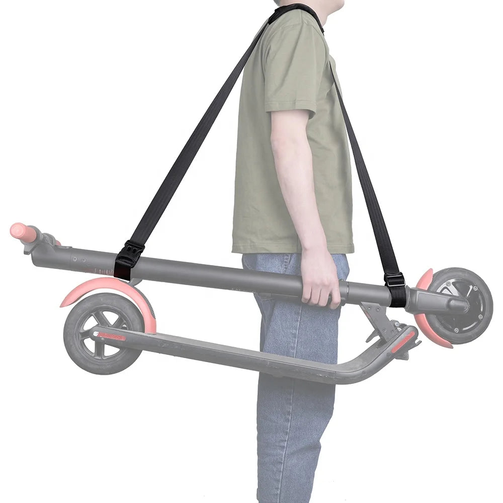 Rhinowalk Portable Polyester Shoulder Strap for Electric Scooters Bike Skateboard Kick Scooter & E-Bike Black Folding Opp Bag