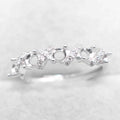 Sterling Silver 3*3mm Semi Mount Ring Empty Frame Blank Support Claw Setting S925 Base Holder Without Center Stone for Inlay DIY