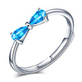 Blue Stone Ring Sterling Silver Gemstone Ring for Ladies