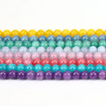 New Arrival Dyed Smooth Natural Jade Gemstone Beads Loose Stone Aquamarine Rhodochrosite Burma for DIY Bracelets Making