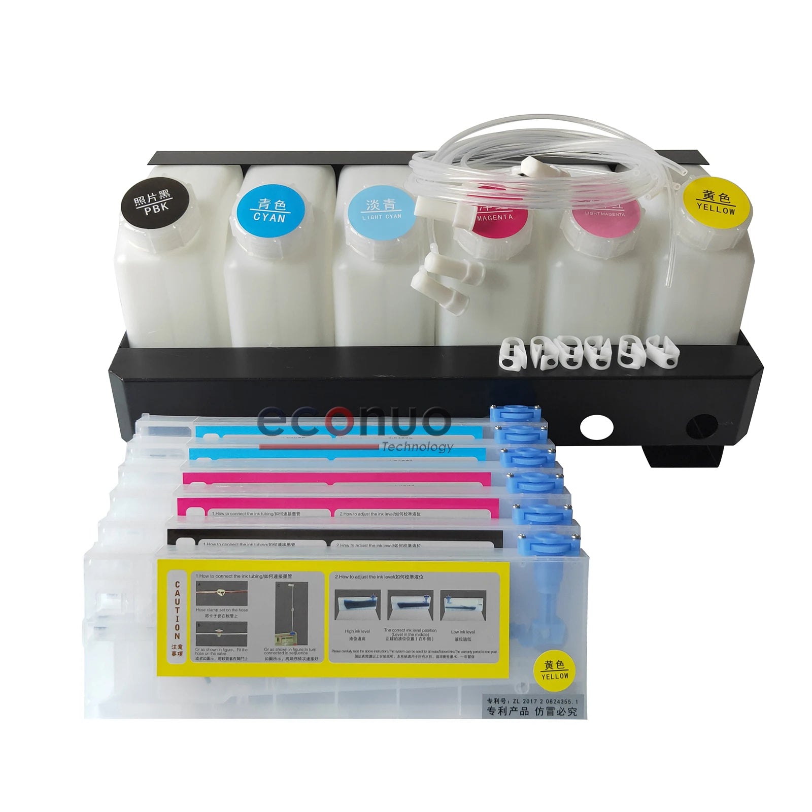 6 Color 6 Cartridge CISS Bulk Ink Supply System Without Chip for Roland Mimaki Mutoh Inkjet Printer Continuous Ink Supply System