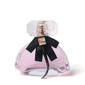 Devi Wholesale Private Label 50ML Refillable Pump Sprayer Empty Perfume Glass Bottle with Hot Stamping and Carton Packing