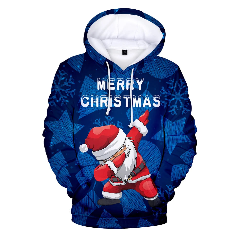 New Arrival Fashion Sublimated Printing Christmas Pullover Wholesale Unisex Hoodies