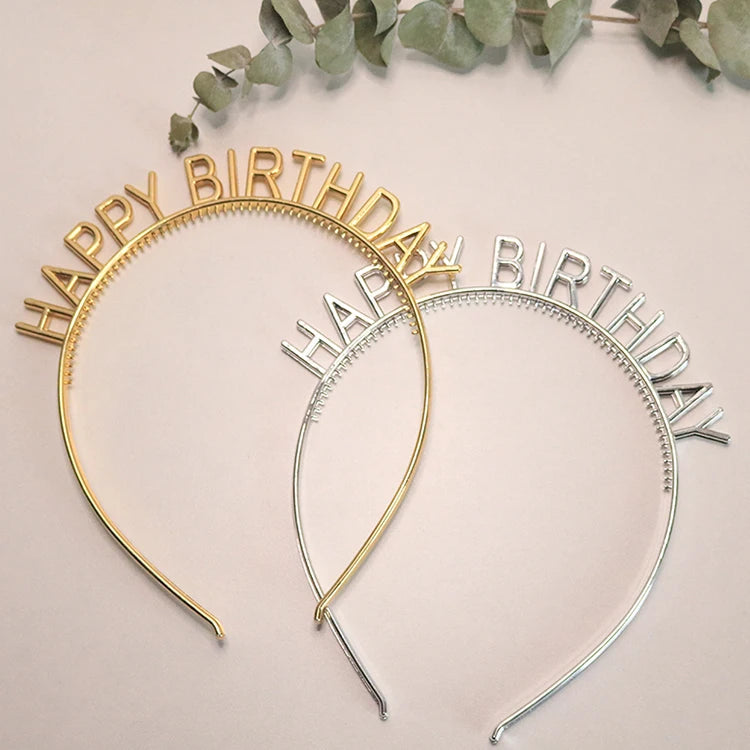 Lovely Happy Birthday Plastic Clasp Hair Ornaments Multicolor Birthday Decoration Birthday Girl Headband Crown