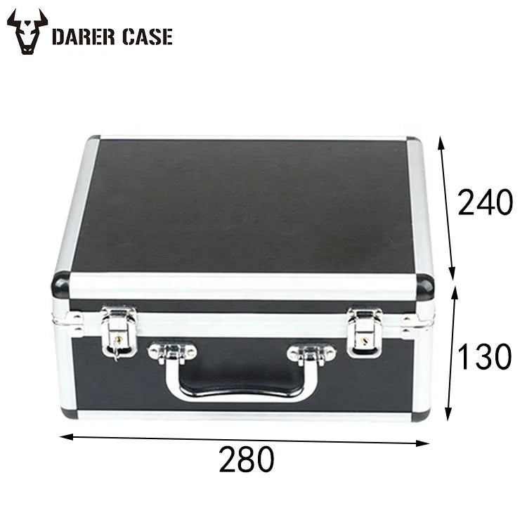 DPE026 280*240*130mm Black Metal Hookah Carrying case