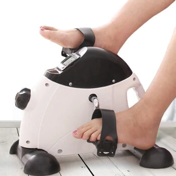 Desk Pedal Exerciser ABS Adjustable Magnetic Resistance Arm Leg Trainer LCD Display Portable Home Medical Mini Exercise Bike