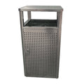 Outdoor Stainless Steel Garbage  Receptacle Trash Can Outside Park Street School Metal Waste Bin Commercial Recycling Dustbin
