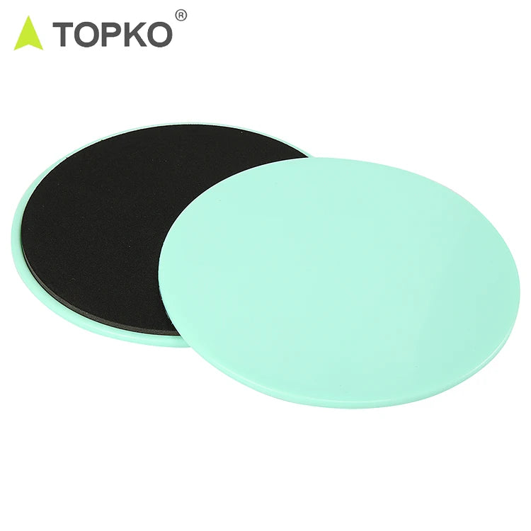 TOPKO Wholesale Custom Functional Workout AB Slider Dual Sliding Disc Core Sliders slippers Gym Equipment Fitness PU Sliders