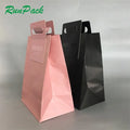 Customized Logo Luxury Take Away Brown Kraft Paper Bag Fashionable White Shopping Bag with Embossing & Matt Lamination for Sushi