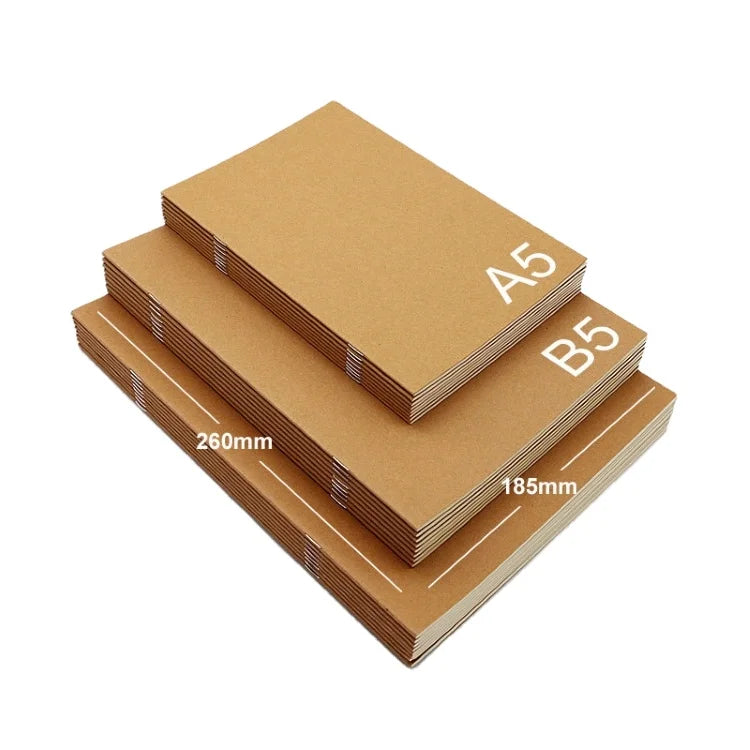 A4/A5/B5 Custom Printing Kraft Paper Soft Cover Notebook Party Gift