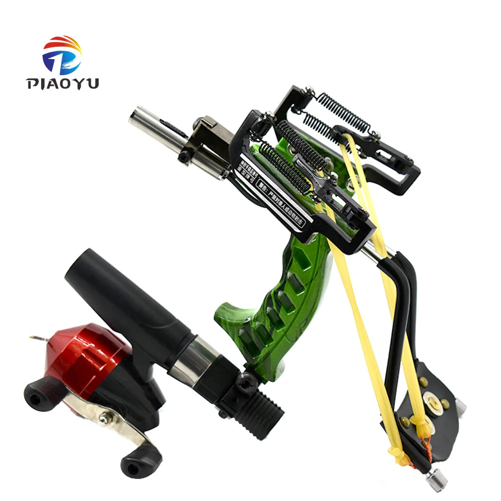 PIAO YU Green Metal Slingshot Shooting Fish Shooting Slingshot Outdoor Hunting Fish Shooting Activities