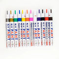 Flysea 3mm Paint Markers 12 Various Colors Permanent Ink for Porcelain Ceramic Fabric Paper