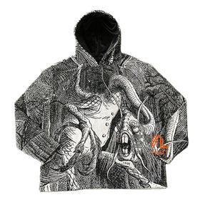 Low MOQ Tapestri Clothes Blanket Jacquard Casual Men's Hoodies Streetwear Custom Design Men Hoodie
