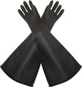 Pair of Sandblasting Gloves 25.2" 640mm Length Rubber Gloves for Sandblaster Cabinets Sand Blaster Gloves