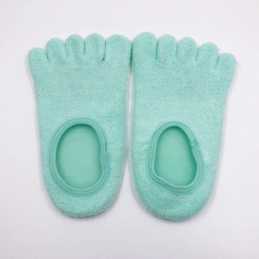 5-Toe Cotton Gel Moisturizing Socks for Hand Care Soft Skin Repair Whitening Spa Treatment Customised Pantone Color OEM Brand