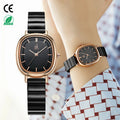 SHENGKE K0174 Top Brand Luxury Fashion Stainless Steel Band Oval Quartz Wrist Watch Women Quartz