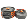 GSD Outdoor Camping Cookware Mess Kit Outdoor Lightweight Folding Boiler Non-Stick Pot Pan Kettle Camping Cooking Set