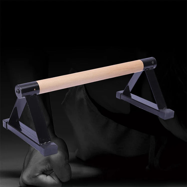 Custom Logo Gym Fitness Wood Parallettes Push Up Bar