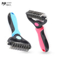 Wholesale Stainless Steel Pet Hair Remover Double-Sided Grooming Brush Shedding Dematting Undercoat Rake Comb for Dogs Cats