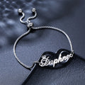 New North Personalized Name Charm Bracelet Stainless Steel Jewelry Adjustable Popcorn Chain Custom Name Trendy Couple Gift Women