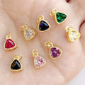 Rainbow Colors Zircon Tiny Beads Multi Shape Small Charms Multi Colors Zircon Pendants Beads